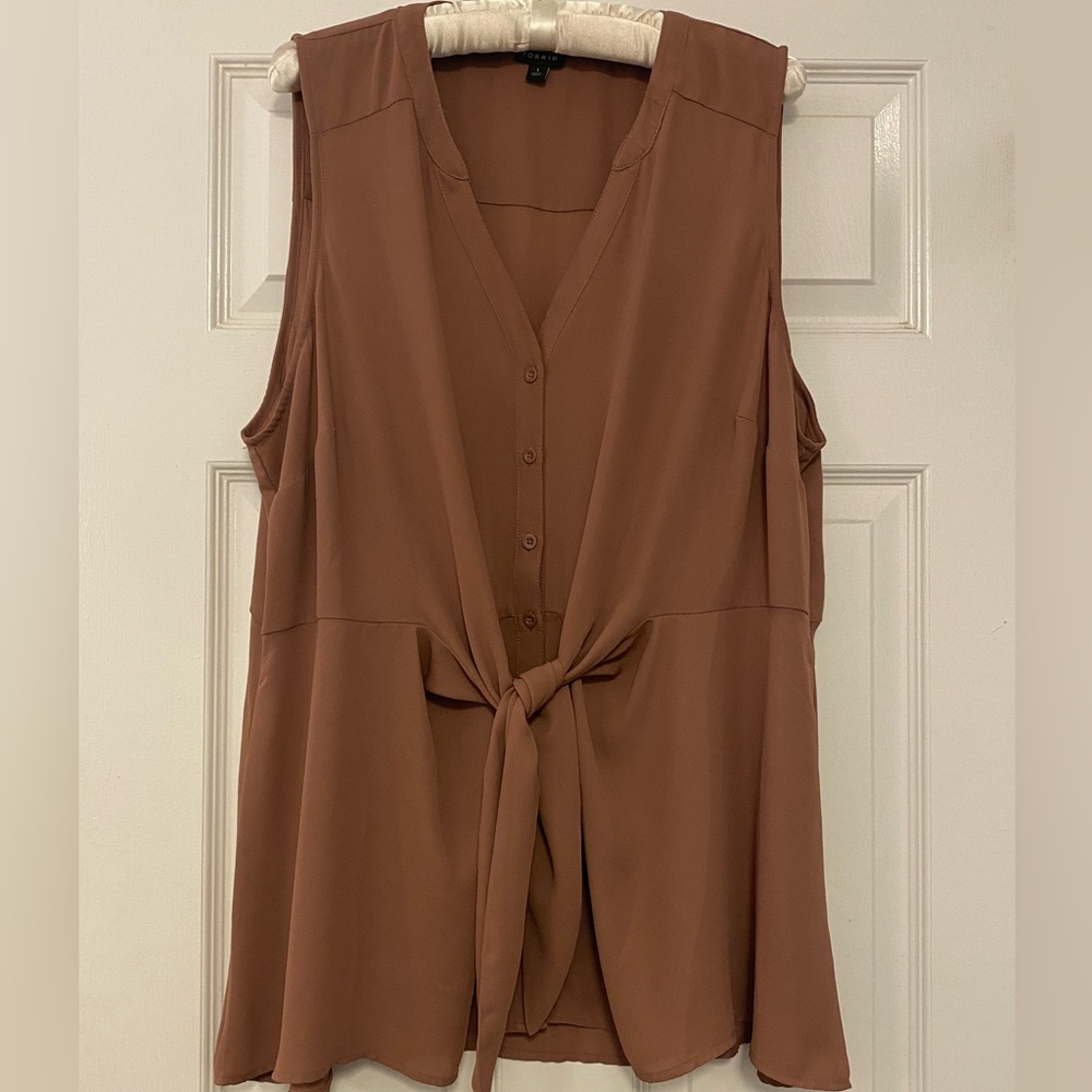 Torrid Plus Size 1 Brown Tunic Top